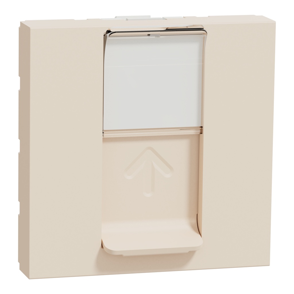 Data socket, New Unica, RJ45 CAT 6 UTP, straight, click, shuttered, 2 module