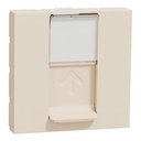 Data socket, New Unica, RJ45 CAT 6 UTP, straight, click, shuttered, 2 module