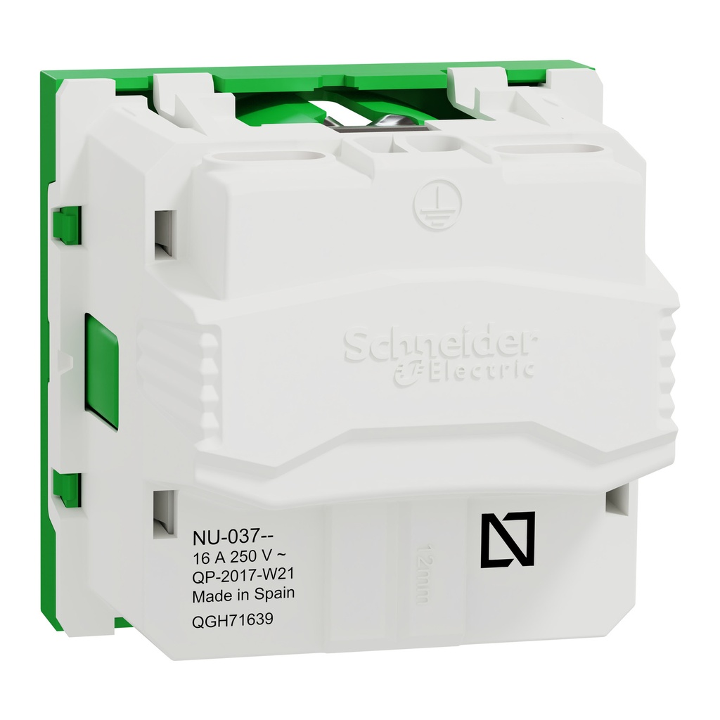 Socket-outlet, New Unica, 2P+E, 16A, Schuko, with shutter