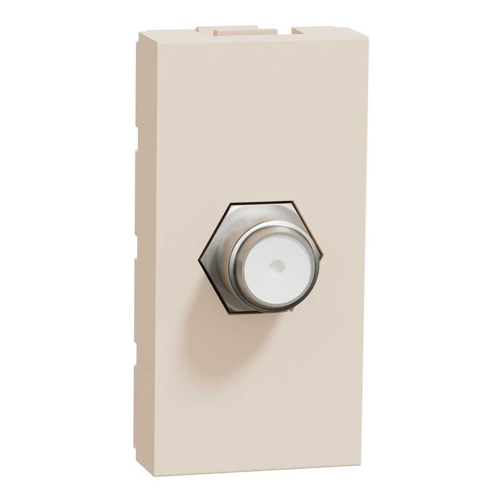 TV socket, New Unica, mechanism, 1 module, F-Type, IP2xC