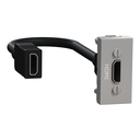 Audio/video socket, New Unica, HDMI, prewired, 1 module