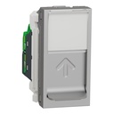 Data socket, New Unica, mechanism, RJ45 Cat5E, U/UTP, straight, click, shuttered