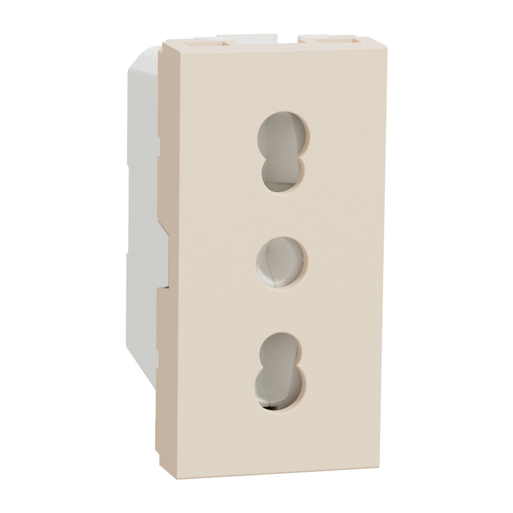 Socket-outlet, New Unica, 2P+E, 16A, Italian, with shutter