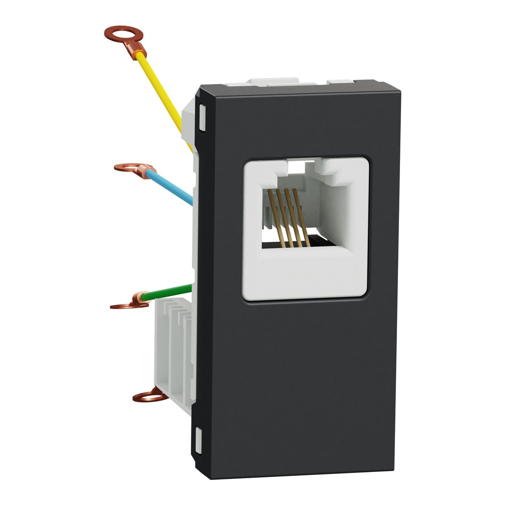 Telephone socket, New Unica, RJ12, 1 connector, 1 module