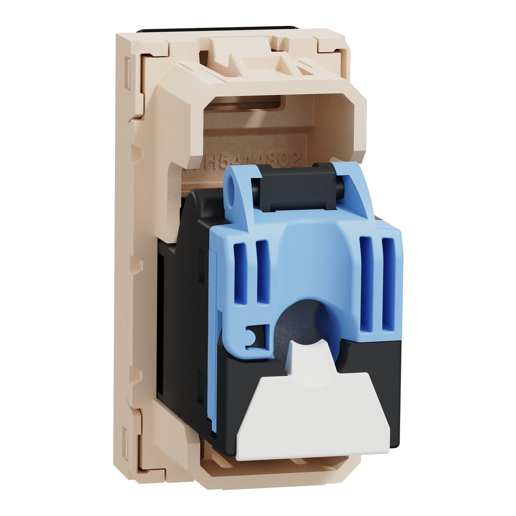 Data socket, New Unica, mechanism, RJ45, U/UTP, straight, click, shuttered