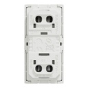 Socket-outlet, New Unica, 2P, 16A, Euroamerican, with shutter