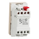 Switch, New Unica, 1-pole 1-way, 10AX, 1 module, screwless terminals, untreated, IP4X
