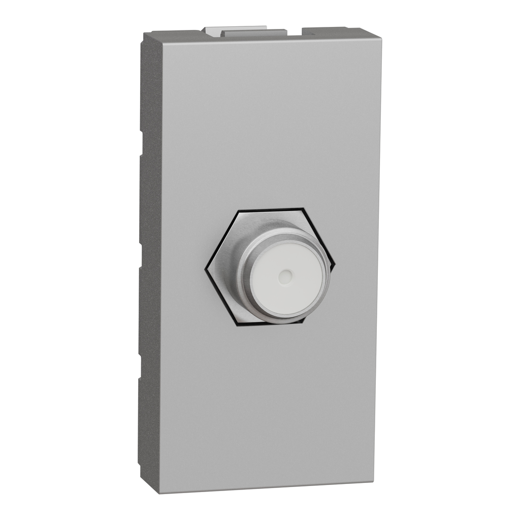TV socket, New Unica, mechanism, 1 module, F-Type, IP2xC