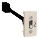 Audio/video socket, New Unica, HDMI, prewired, 1 module