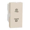 Socket-outlet, New Unica, 2P, 16A, Euroamerican, with shutter