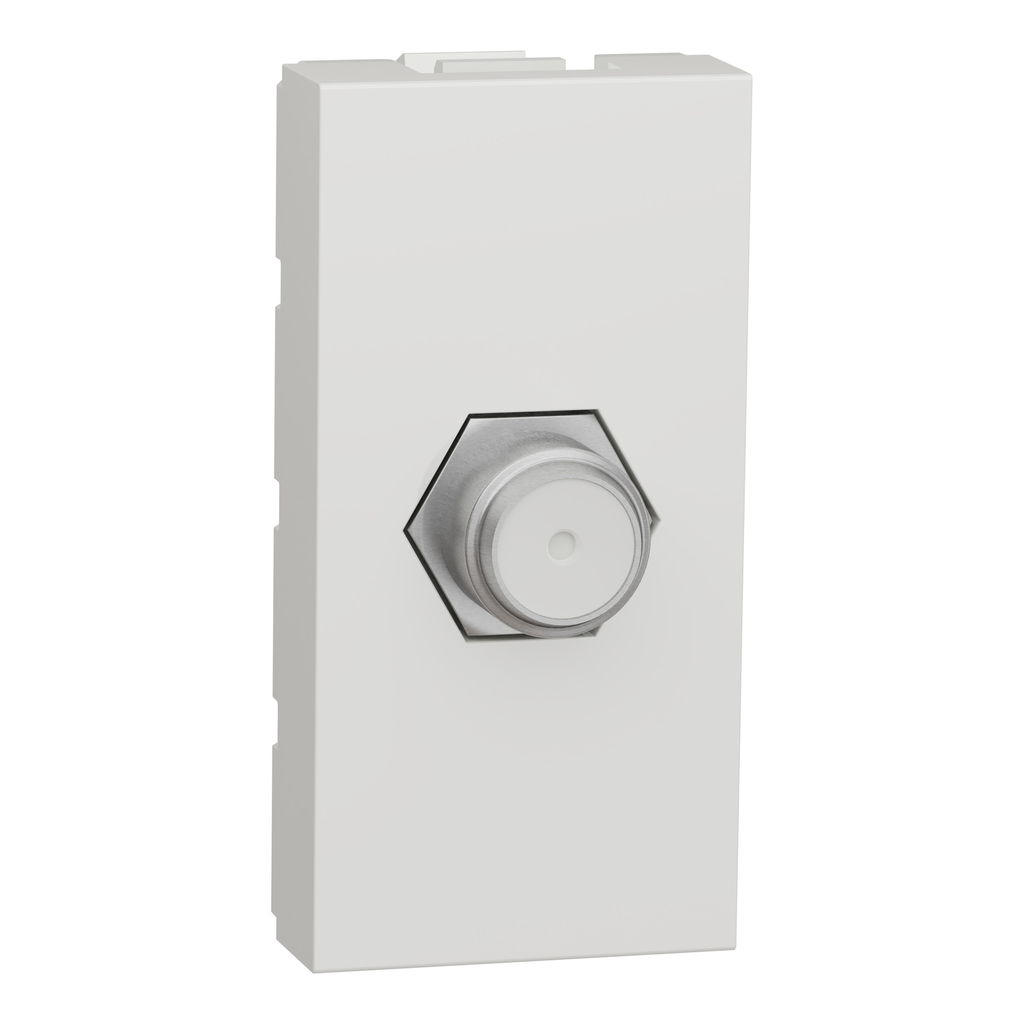 TV socket, New Unica, mechanism, 1 module, F-Type, IP2xC