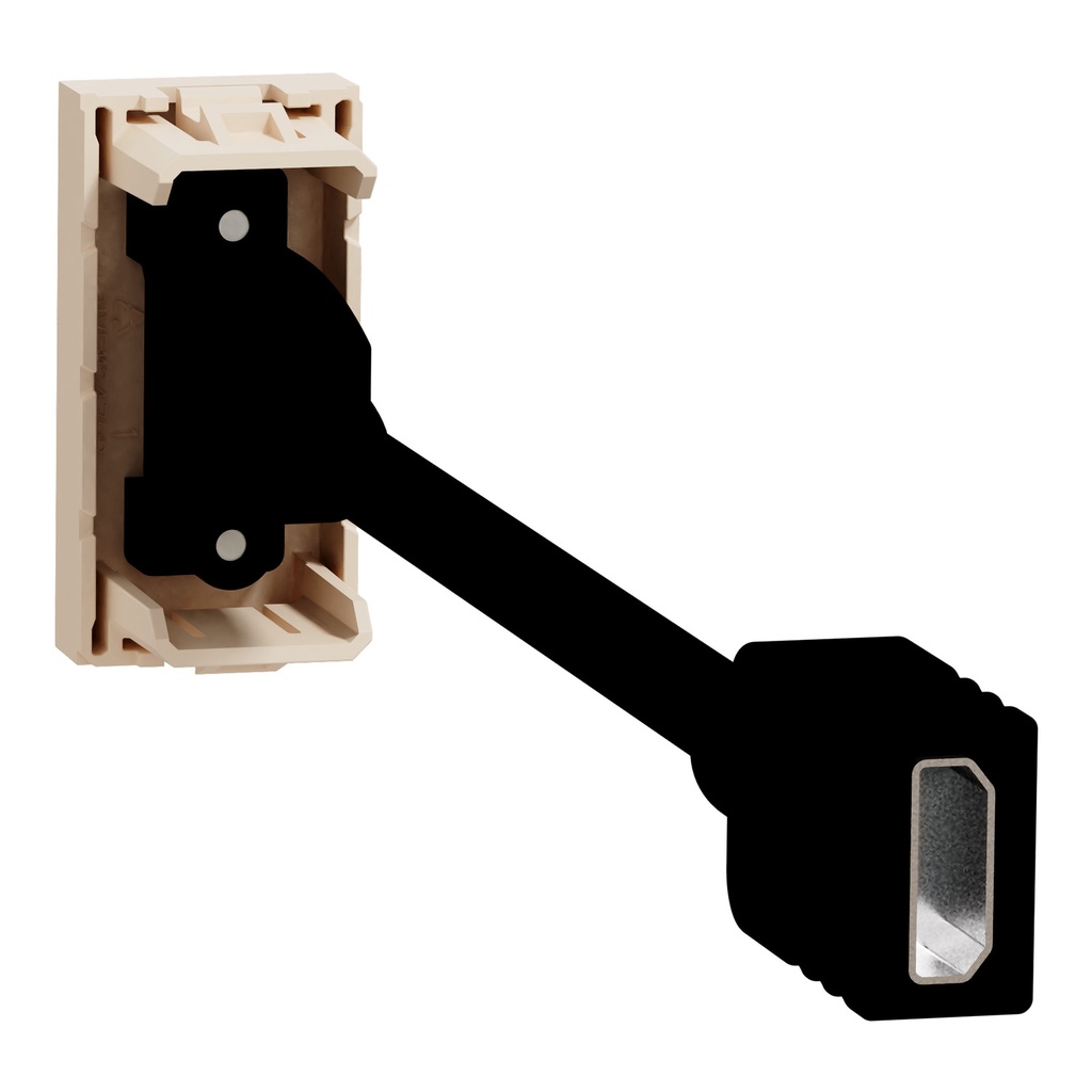Audio/video socket, New Unica, HDMI, prewired, 1 module