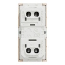 Socket-outlet, New Unica, 2P, 16A, Euroamerican, with shutter