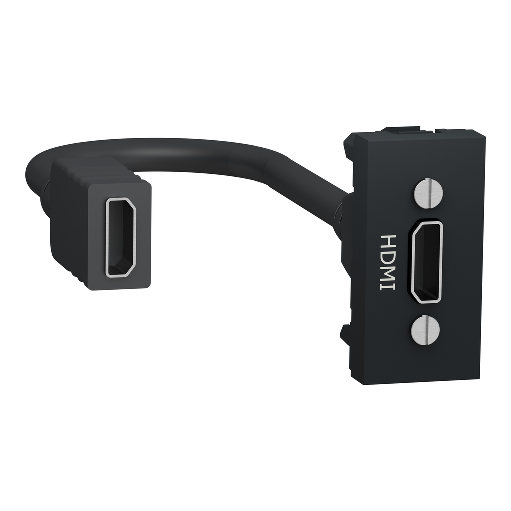 Audio/video socket, New Unica, HDMI, prewired, 1 module