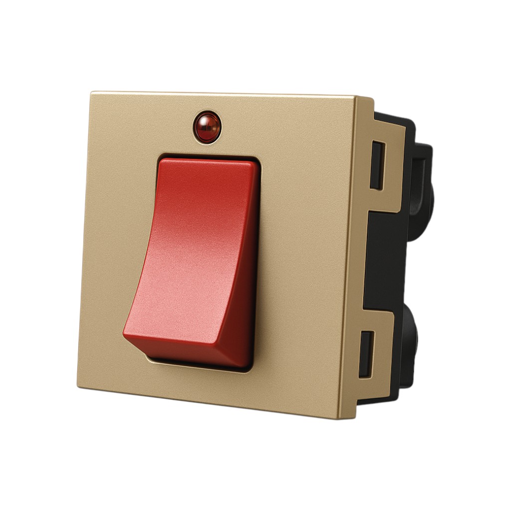45A D/P Switch with Indication Lamp 45A/250V~ - Merlot