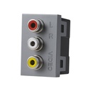 Audio Video Socket - Merlot
