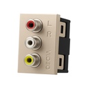 Audio Video Socket - Merlot