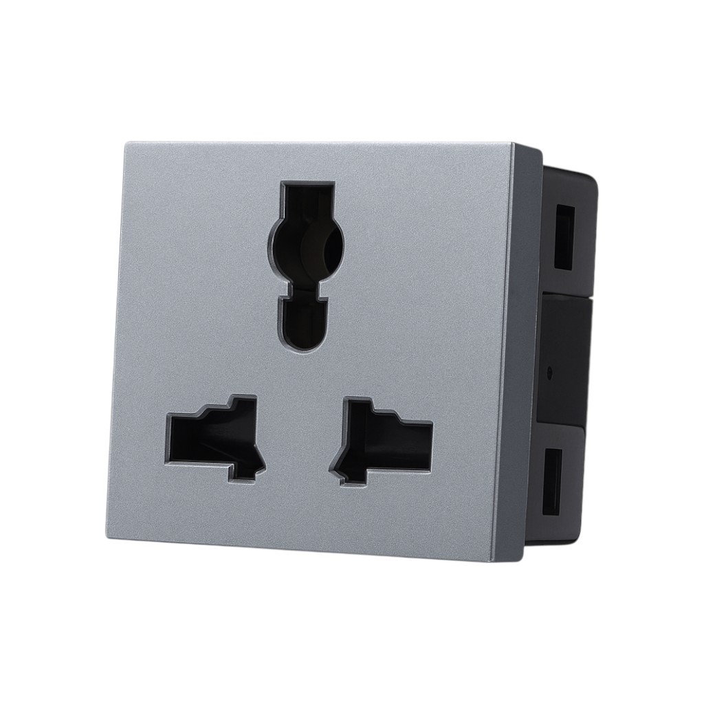 International Socket 13A/250V~ 2 Modules - Merlot
