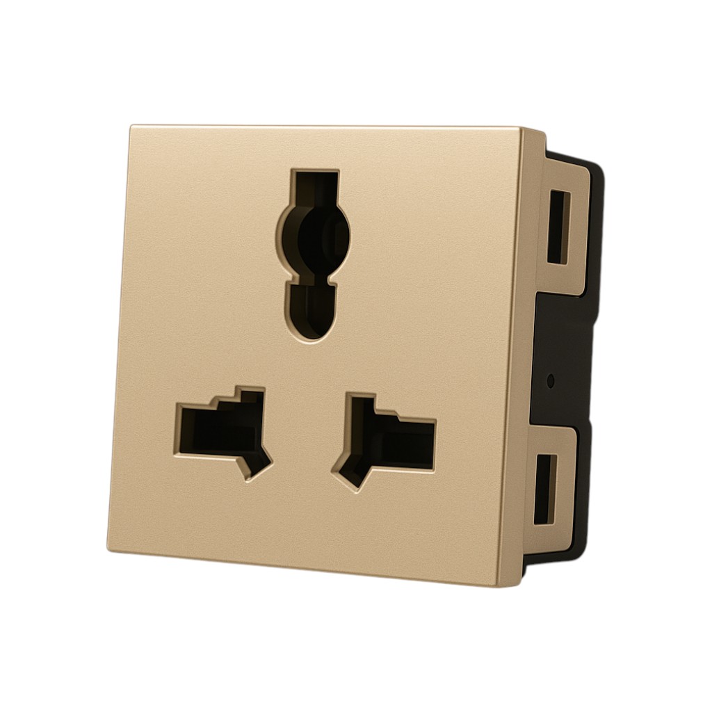 International Socket 13A/250V~ 2 Modules - Merlot