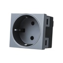 Shukuo Socket 16A/250V~ 2 Modules - Merlot