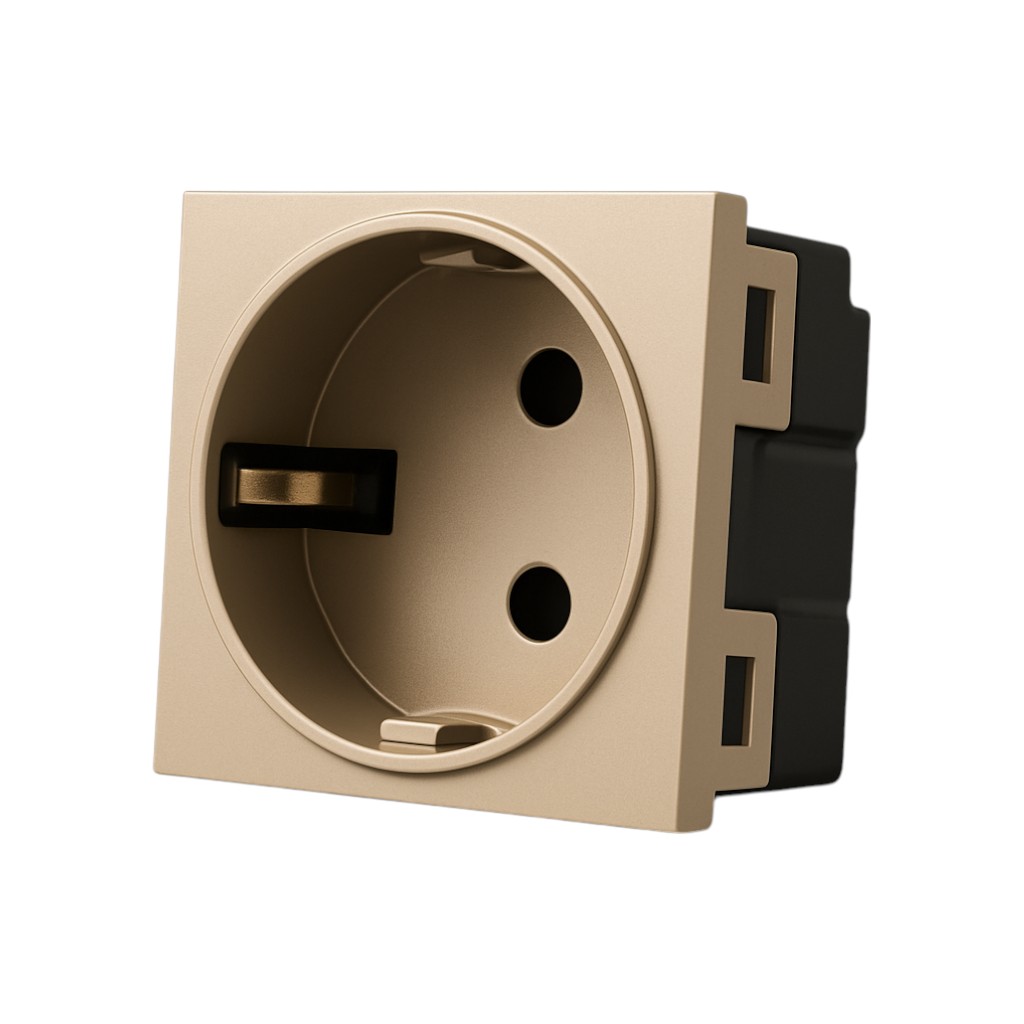 Shukuo Socket 16A/250V~ 2 Modules - Merlot