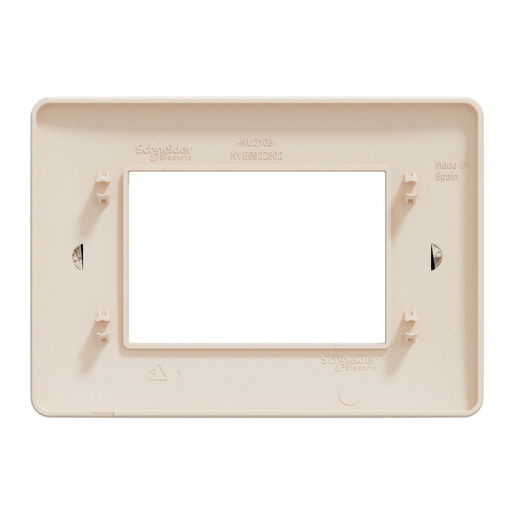 Cover frame, New Unica, 1 gang, 3 modules