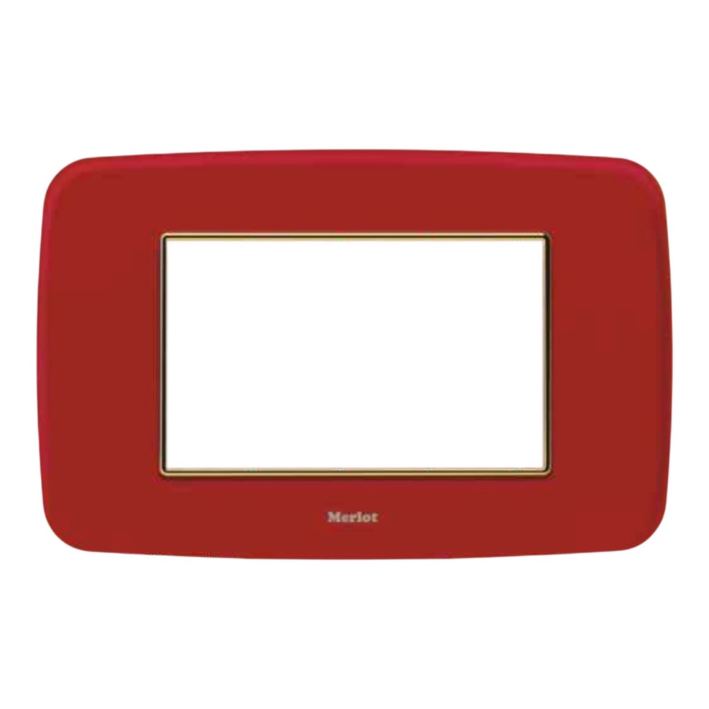 Cover Frame 1 Gang 3 Modules Acrylic Panel - Merlot