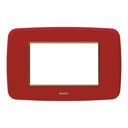 Cover Frame 1 Gang 3 Modules Acrylic Panel - Merlot