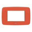 Cover Frame 1 Gang 3 Modules Acrylic Panel - Merlot