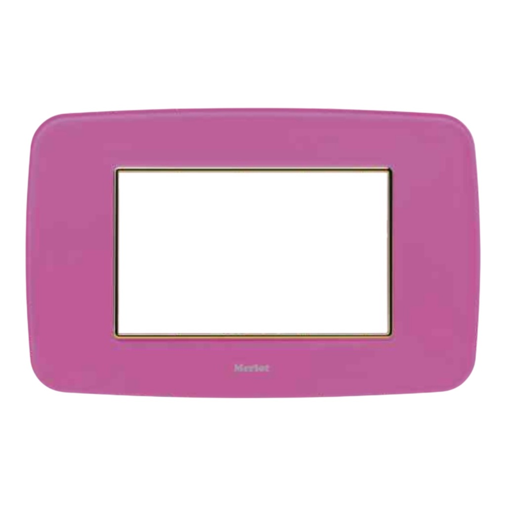Cover Frame 1 Gang 3 Modules Acrylic Panel - Merlot