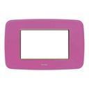 Cover Frame 1 Gang 3 Modules Acrylic Panel - Merlot
