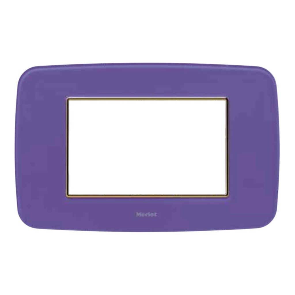 Cover Frame 1 Gang 3 Modules Acrylic Panel - Merlot