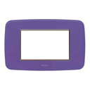 Cover Frame 1 Gang 3 Modules Acrylic Panel - Merlot