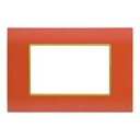 Cover Frame 1 Gang 3 Modules MOSAIC - Merlot