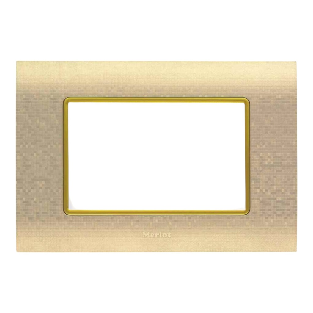 Cover Frame 1 Gang 3 Modules MOSAIC - Merlot