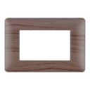 Cover Frame 1 Gang 3 Modules UV - Merlot