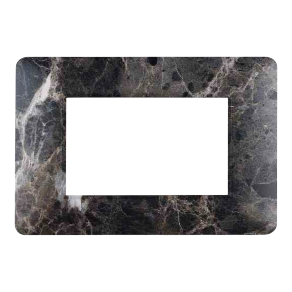 Cover Frame 1 Gang 3 Modules UV - Merlot