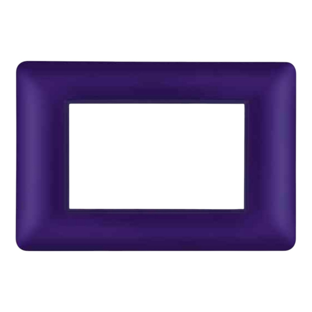 Cover Frame 1 Gang 3 Modules UV - Merlot