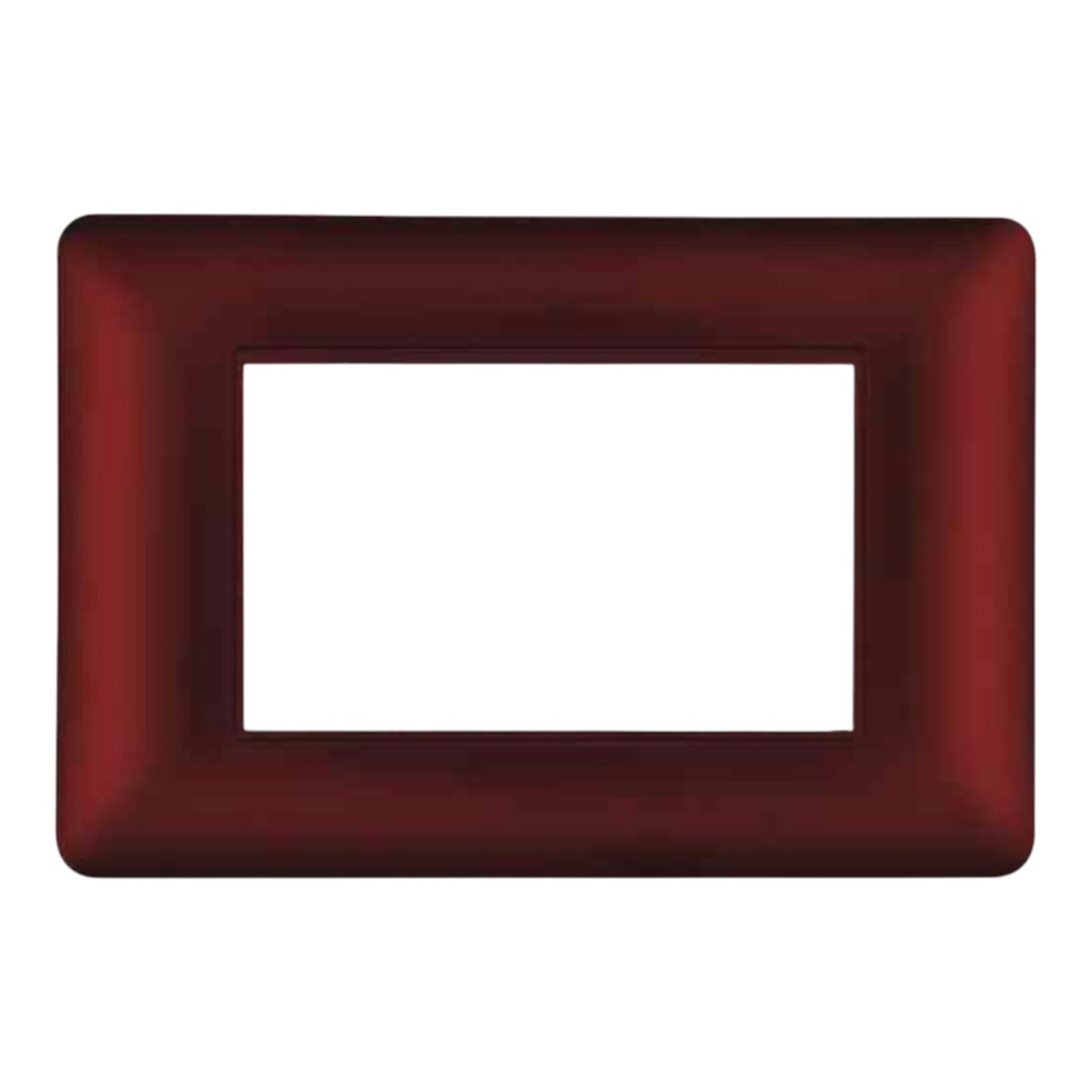 Cover Frame 1 Gang 3 Modules UV - Merlot