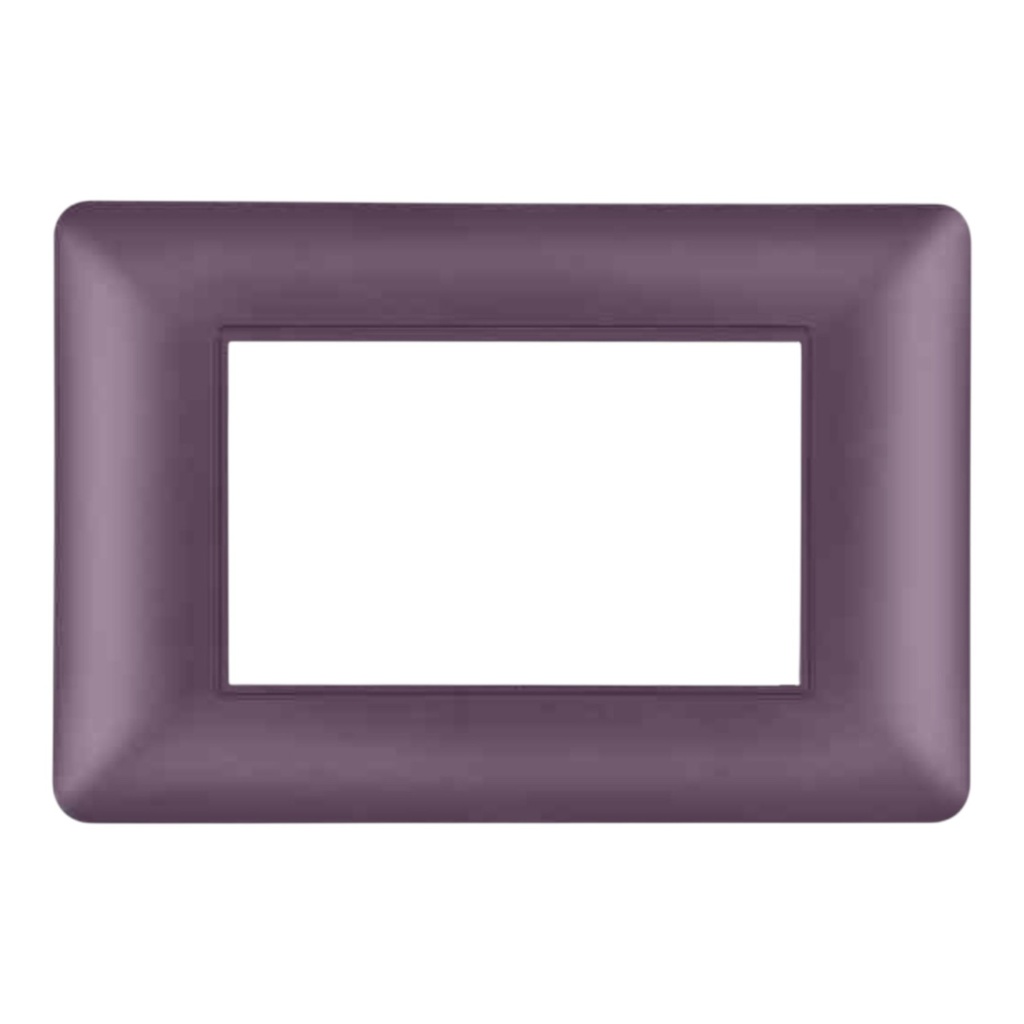 Cover Frame 1 Gang 3 Modules UV - Merlot
