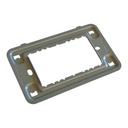 Fixing Frame 1 Gang 3 Modules Metal - Merlot