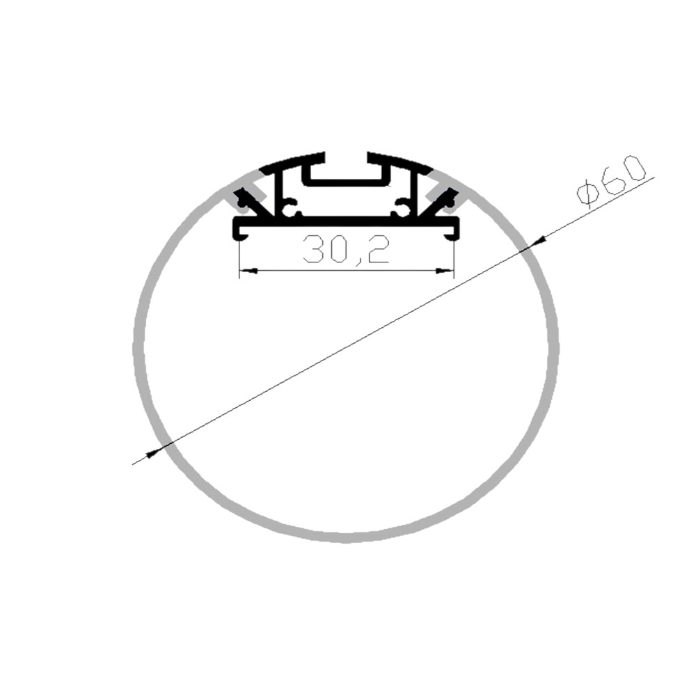 Aluminum LED Profile Tube 120cm