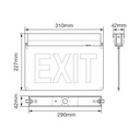 EXIT Sign Surface ECO EM BLADE 1.2W 30M 3H