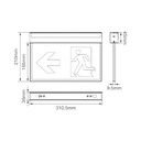 EXIT Sign Surface LDVAL EM BLADE 4.2W 30M 3H
