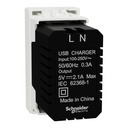 USB Charger, Miluz E, Type A Dual Port 2.1A 1 Module White