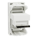 Telephone Outlet, Miluz E, 6 Pin 4 Wire 1 Module White