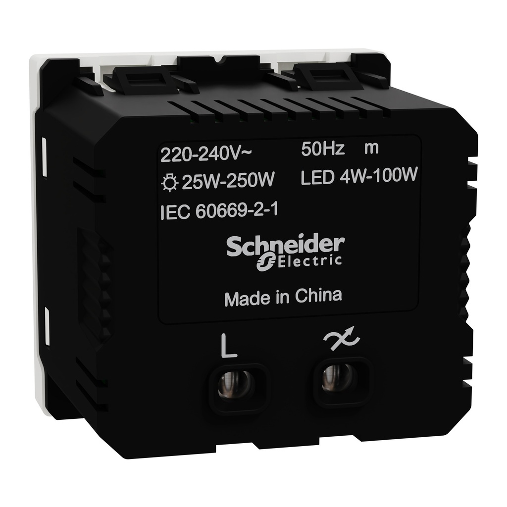 Rotary Dimmer, Miluz E, 4‑250 W 220‑240 V 1 Module White