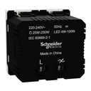 Rotary Dimmer, Miluz E, 4‑250 W 220‑240 V 1 Module White