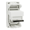 Data Socket, Miluz E, Cat6 with Shutter 1 Module White