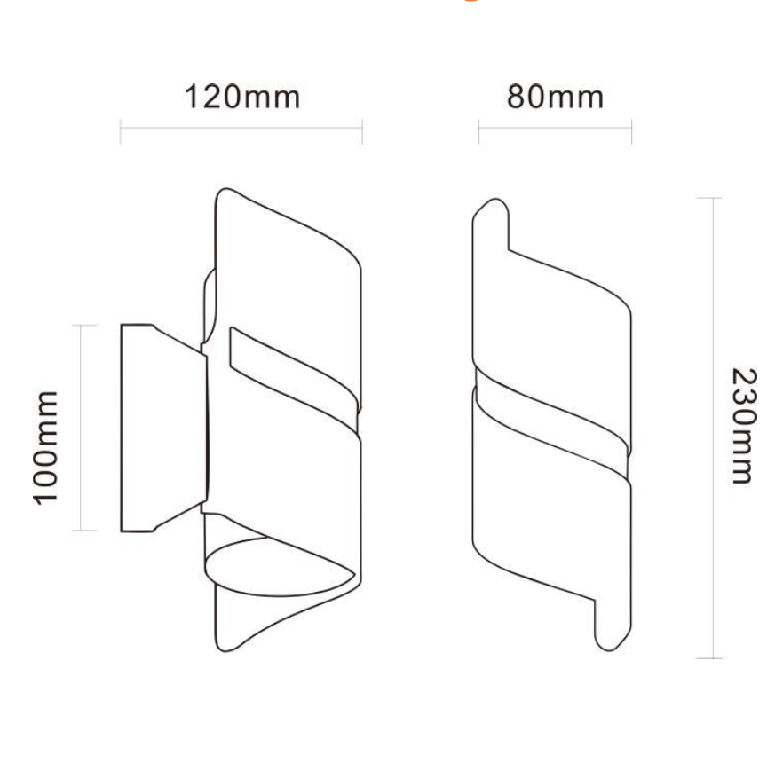 Liper C Series Wall Light – 10W, CCT Adjustable, IP65